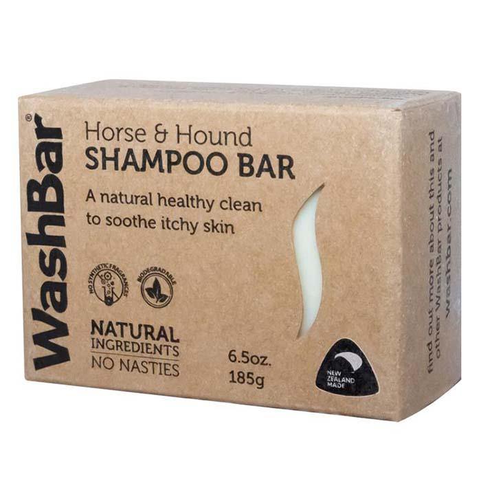 WashBar Horse & Hound Shampoo Bar in kraft paper packaging – natural essential oils, biodegradable grooming soap for dogs & horses